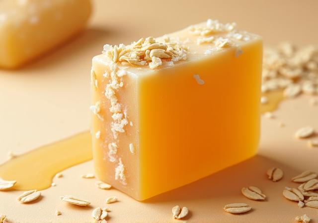 Oatmeal honey soap for sensitive skin